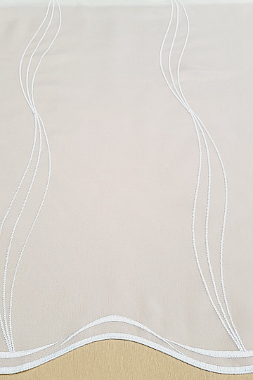 Cortina de lujo bordada blanca GERSTER 556/0001 blanco