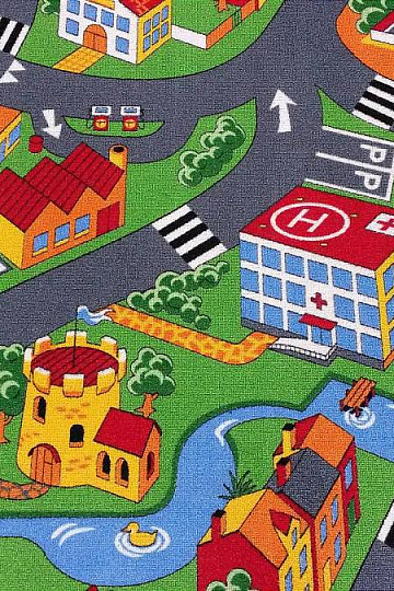 Metro de alfombra infantil LITTLE VILLAGE