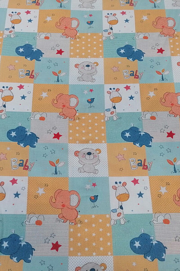 Tela de algodón BABY ZOO multicolor