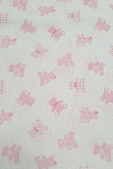 Tela de algodón BABY TEDDY rosa