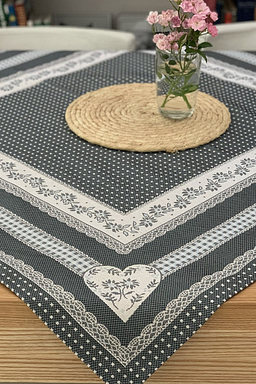Mantel tapiz y chal SELSKÁ JIZBA gris
