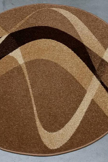 Alfombra redonda MARRÓN BEIGE