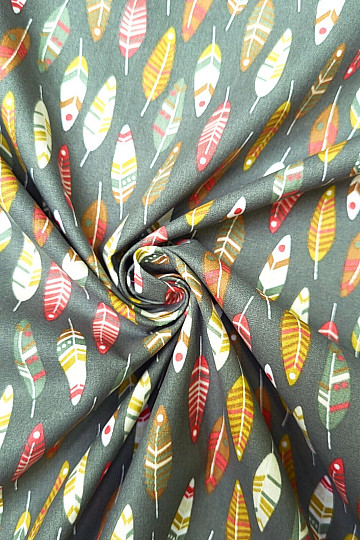 Tela de algodón PLUMAS RETRO