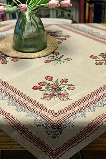 Manteles y pañuelos de gobelino TULIPÁNES