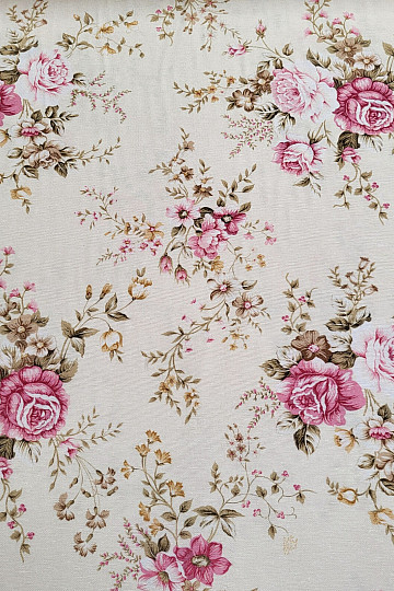 Tela decorativa ROSE RAKEL blanco