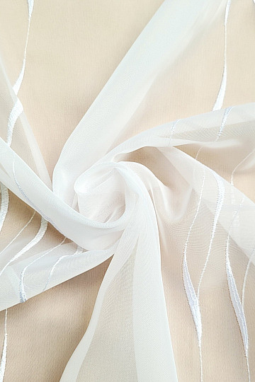 Cortina blanca de lujo bordada GERSTER 195/0001