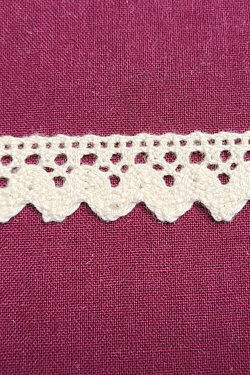 Puntilla de algodón 5420 16mm crema mate