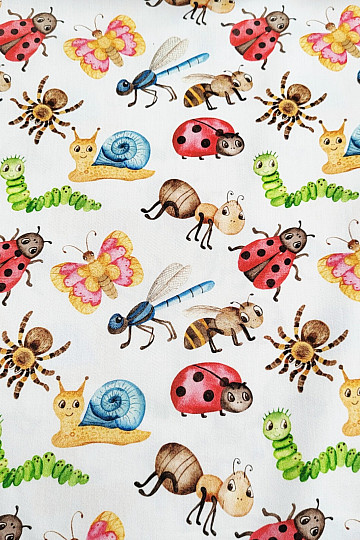 Satén de algodón infantil estampado digital ANIMALES
