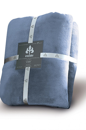 Manta suave RELAX azul-gris 23