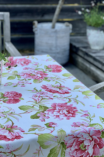 Mantel LAURA - grandes flores rosas