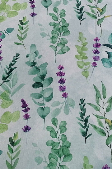 Tela decorativa HOJAS verde