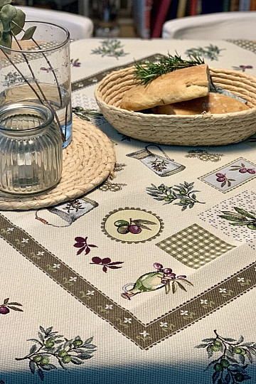 Mantel tapiz, chal OLIVA