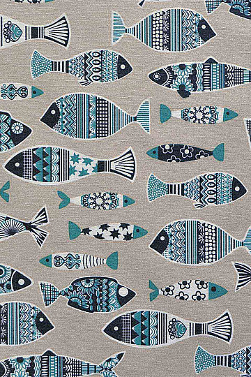 Tela decorativa navideña PESCADO