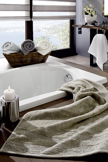 Toalla de lujo y toalla de baño EGERIA beige