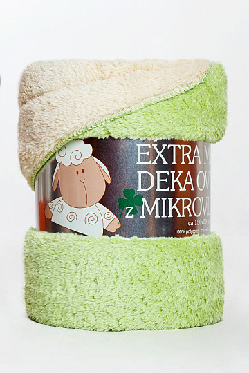 Manta Oveja-oveja 150/200 verde claro/crema