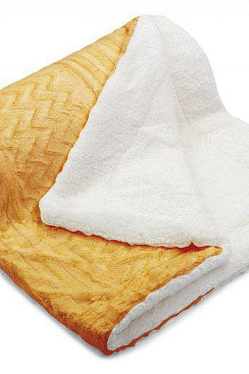 Manta de oveja jacquard - 150x200 naranja