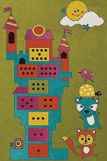 Alfombra enteriza infantil PLAY torre de juegos