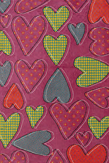 Alfombra pieza infantil PLAY corazón