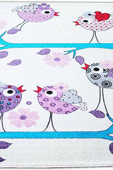 Alfombra infantil BELLA BIRDS crema