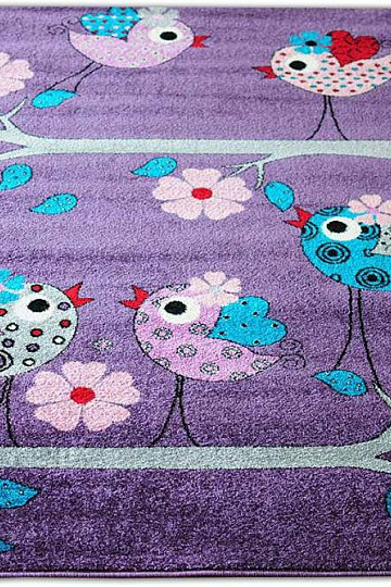 Alfombra infantil BELLA BIRDS lila