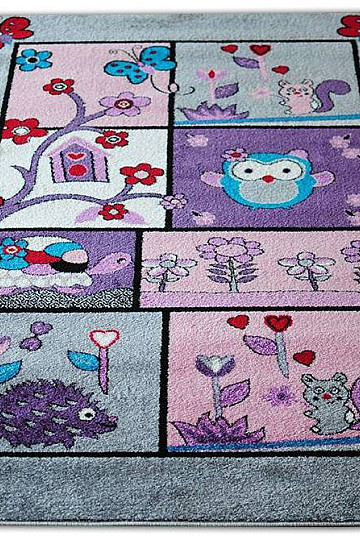 Alfombra infantil ANIMALES gris