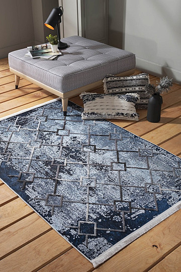 Alfombra pieza HYPNOTIK marino