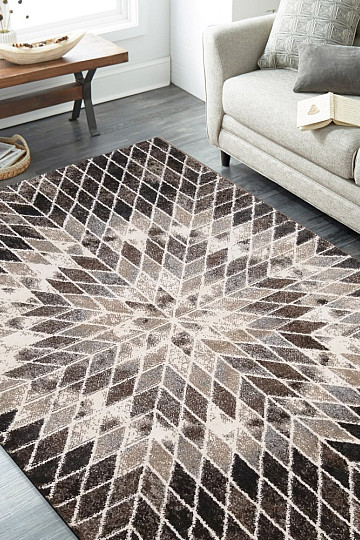 Alfombra pieza PANAMERO 10 triangulos marron