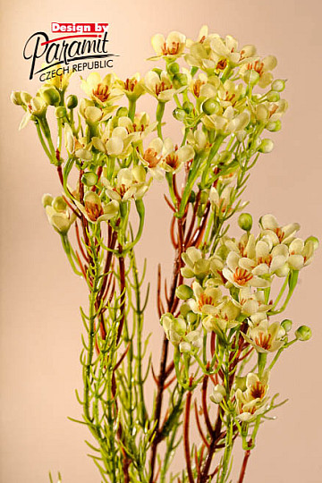 Flor de cera amarilla 78 cm