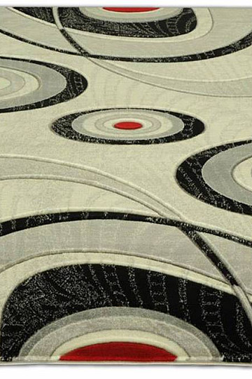 Alfombra pieza FENIX 11 negro/rojo