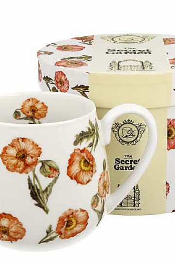Taza de porcelana Amapolas salvajes gordita