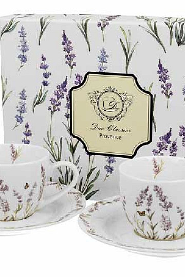 Juego de taza y platillo provenzal de 90 ml
