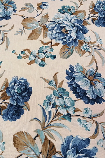 tela decorativa LAURA - grandes flores azules