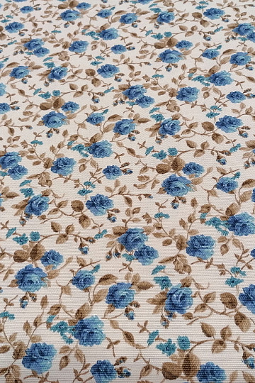tela decorativa LAURA - pequeñas flores azules