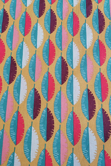 Tela algodón FEATHER mostaza