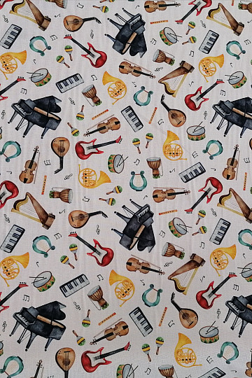 Tela de algodón MÚSICA