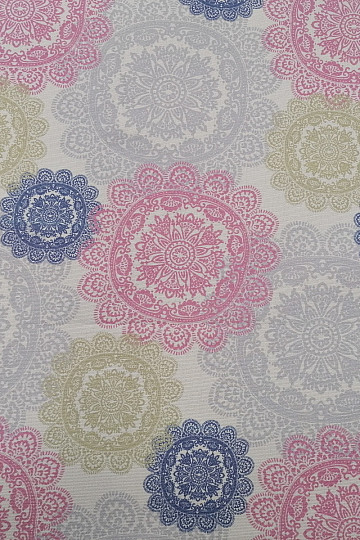 Tela decorativa MANDALA rosa-gris