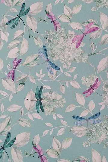 Tela decorativa ROSETO DRAGONFLY turquesa