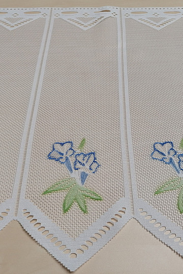 Cortina jacquard DD 875 Flores azules