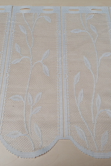 Cortina jacquard para hojas de vidriera.