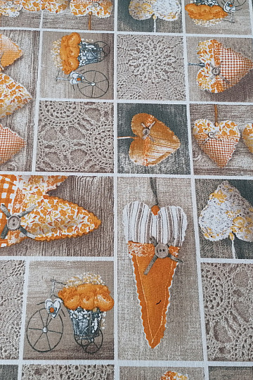 Tela decorativa CORAZÓN DE LIDIA amarillo