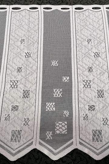 Cortina de vidrieras - jacquard, bordada 934