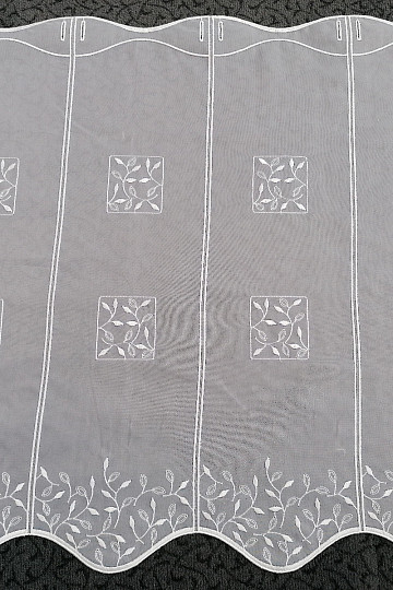 Cortina de vidrieras - voile con bordado V550