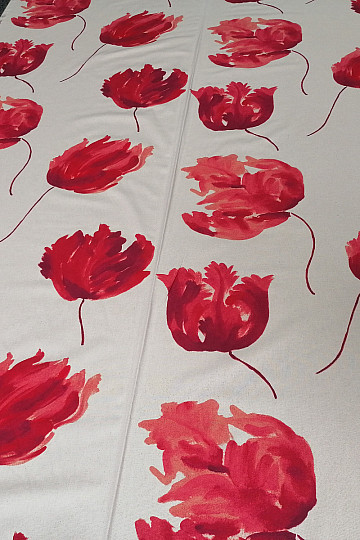 Tela decorativa IZALINE rojo