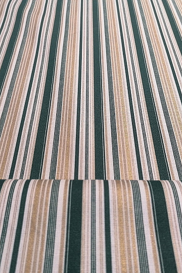 Tela de algodón Navidad raya verde