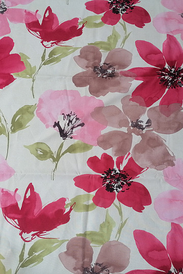 Cortina decorativa Flores rosas grande 150x240 cm