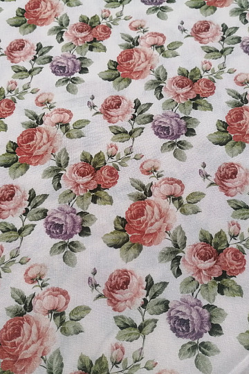 CEREZA ROSAS tela algodon