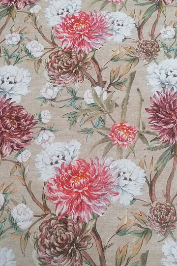 Tela decorativa PEKIN FLOR GRANDE BEIGE