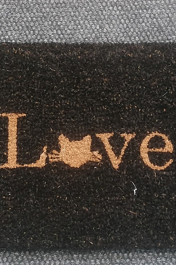 Felpudo Love negro