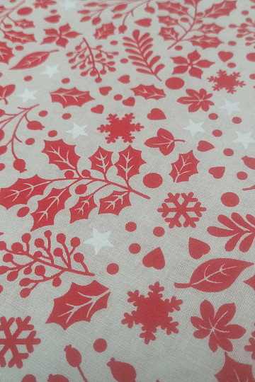 Tela de algodón CESMINA rojo
