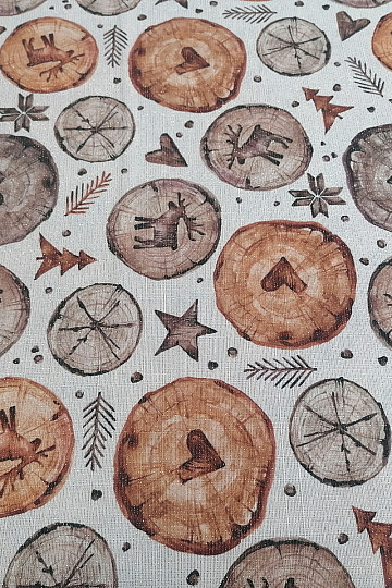 Tela decorativa navideña Navidad campesina 1